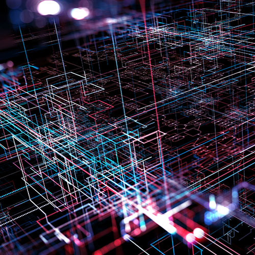 Pink Purple Grid Graphic