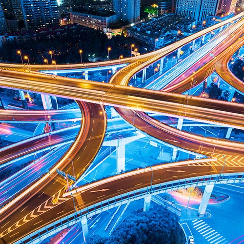 night freeway graphic