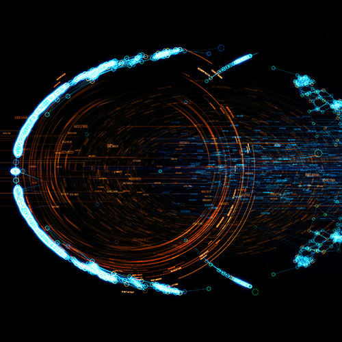 Orange Black Blue Graphic
