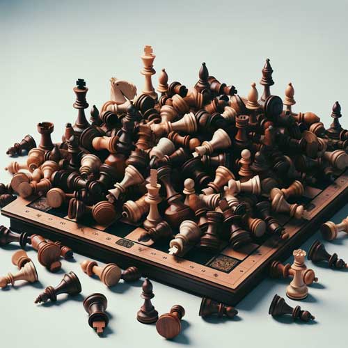 A chaotic chessboard.