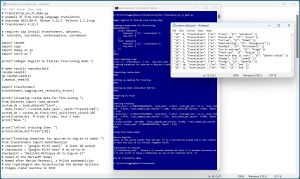 Figure 2: Program that Trains an English to Italian Translator