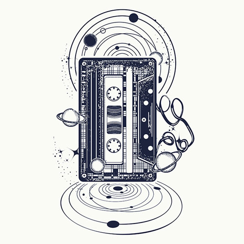 Illustration of Cassette Tape