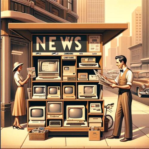 Retro newsstand