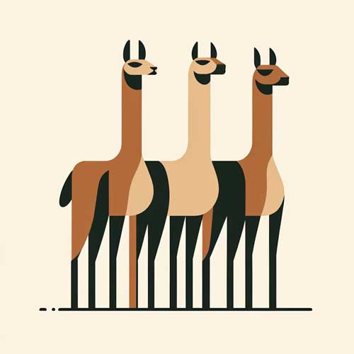 Three llamas