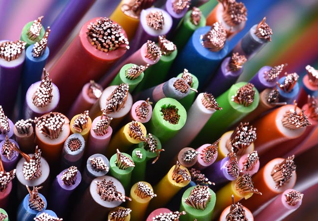 Copper Wires Colorful Graphic