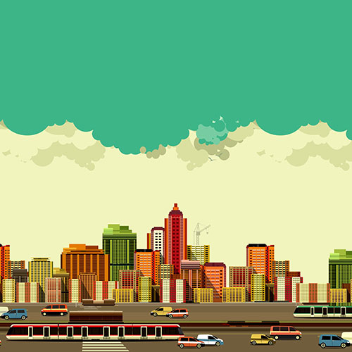 Retro Cityscape Graphic