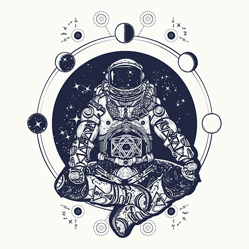 Illustration of Blue Spacesuit