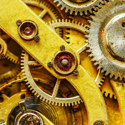 yellow cogs graphic